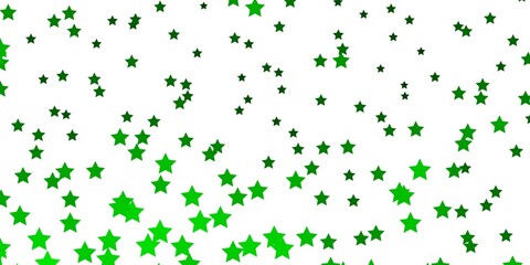 Light Green vector pattern with abstract stars. Modern geometric abstract illustration with stars. Theme for cell phones.