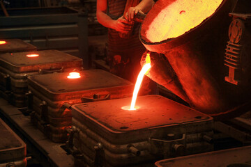 Casting, melting, molding and foundry. The most widely used non reusable mold method is sand...