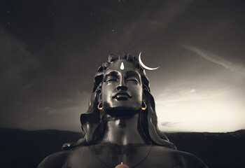 Adiyogi statue, Isha foundation Coimbatore , tamil nadu, india, magnificent structures of shiva...