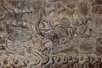 bas relief angkor wat