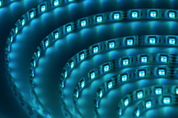 abstract background of blue circles