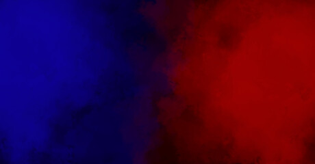 Blue and red smoke on dark background