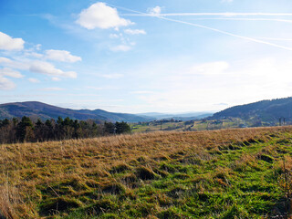mountain landscape with blue sky