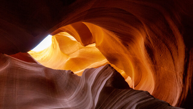 Low Angle View Of Rock Formation In Cave