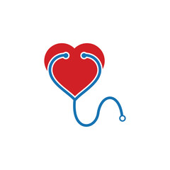 medical care logo , love healthy logo