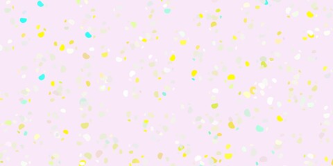 Light multicolor vector background with random forms.