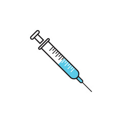 Syringe injection icon vector template