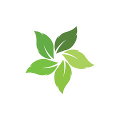 Obraz premium Logos of green Tree leaf ecology nature element