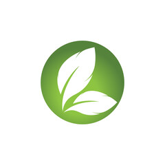 Logos of green Tree leaf ecology nature element