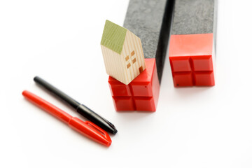 境界　杭　土地　イメージ