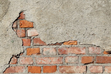 Muro in mattoni - Vintage e danneggiato