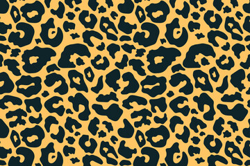 Trendy leopard pattern background. Hand drawn fashionable wild animal cheetah skin brown texture for fashion print design, cover, banner, wallpaper. Vector illustration