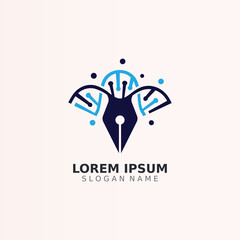 Pen logo inspiration creative concept  template unique vector design