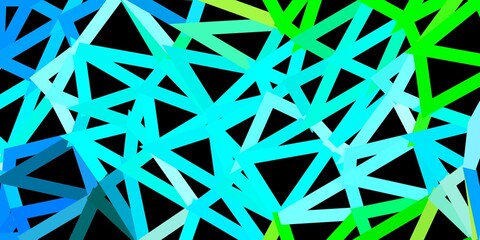 Light blue, green vector gradient polygon design.