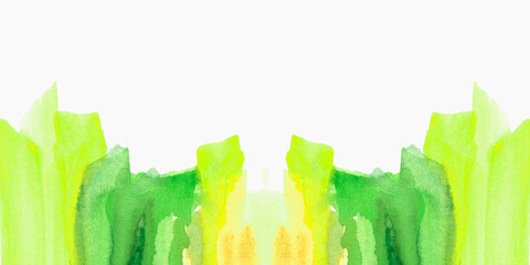 Hand drawn watercolor abstract business card template.