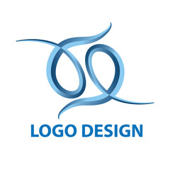 Vector logo number 69 design in eps 10. Simple template and ready to use