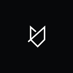 Minimal elegant monogram art logo. Outstanding professional trendy awesome artistic MV VM initial based Alphabet icon logo. Premium Business logo white color on black background