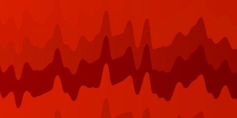 Light Orange vector template with lines. Bright illustration with gradient circular arcs. Template for your UI design.