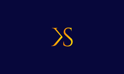 Alphabet letter icon symbol monogram logo KS