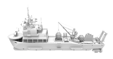Deep Sea Explorer Boat - 3D rendering