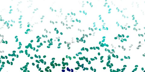 Obraz premium Light green vector pattern with abstract shapes.