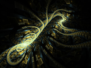 Obraz premium abstract modern background with fractal shapes