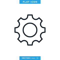 Gear, Settings Icon Vector Logo Design Template