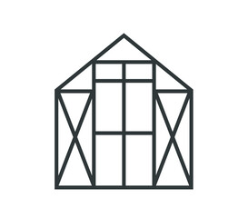 Greenhouse icon. Greenhouse construction vector. 
