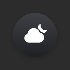 Cloudy Night - Modern Icon 