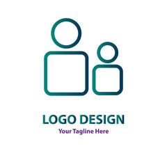 Vector logo Two Object design in eps 10. Simple template and ready to use