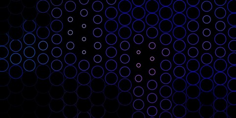 Fototapeta na wymiar Dark Pink, Blue vector backdrop with dots. Abstract decorative design in gradient style with bubbles. Pattern for websites.