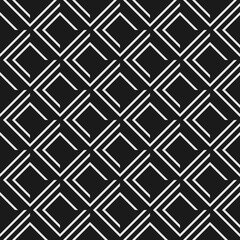 Seamless abstract linear pattern with elements of corners and rhombuses