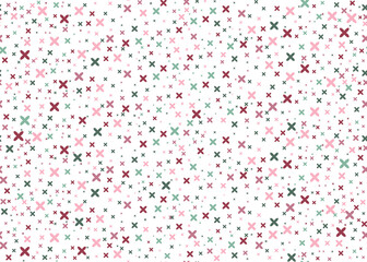 Asterisks Shades of pink and green. Seamless pattern design for cover page, fabric, wrapping paper, background, wallpaper. Vector.