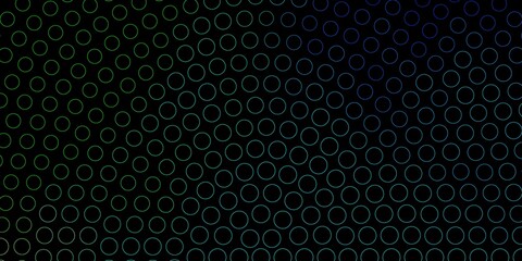 Dark Blue, Green vector background with spots. Modern abstract illustration with colorful circle shapes. Pattern for wallpapers, curtains.