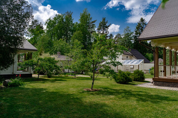 country house in summer, on a Sunny day