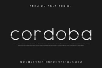 minimalist sci fi alphabet font with modern and abstract style use for logo and brand 