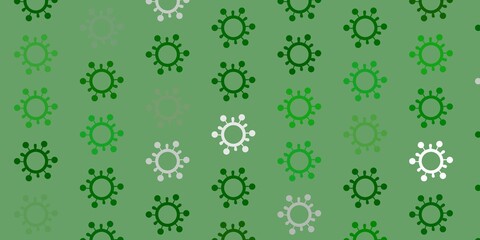 Light Green vector texture with disease symbols.