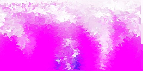 Fototapeta na wymiar Light purple vector triangle mosaic backdrop.