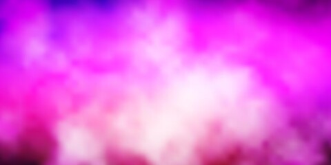 Dark Purple, Pink vector layout with cloudscape. Shining illustration with abstract gradient clouds. Colorful pattern for appdesign.