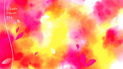 Obraz na płótnie Canvas flower flavor tea pc screen デスクトップ用壁紙　お花の紅茶