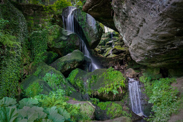 Lichtenhainer waterfall in the Kirnitzsch valley near Bad Schandau