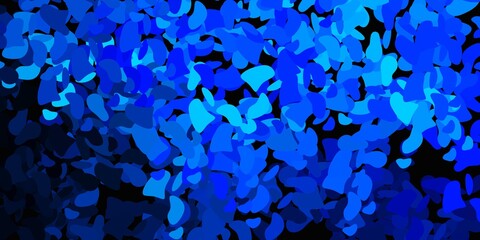 Dark blue vector background with random forms.