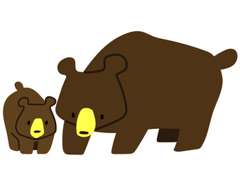 クマの親子
