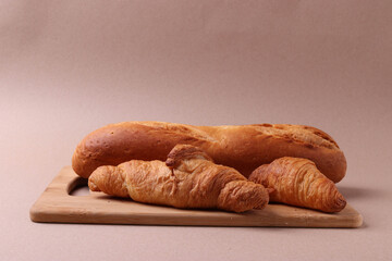 fresh baked bread, close up