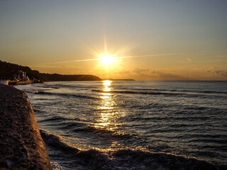 Sunset by the sea