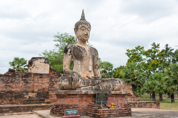 Wat Mae Chon in Sukhothai Historical Park, Sukhothai, Thailand. It is part of the World Heritage Site- Historic Town of Sukhothai and Associated Historic Towns.