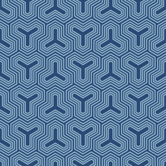 Japanese Geometric Honeycomb Vector Seamless Pattern