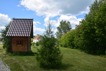City Park in the center of Golyshmanovo Tyumen region