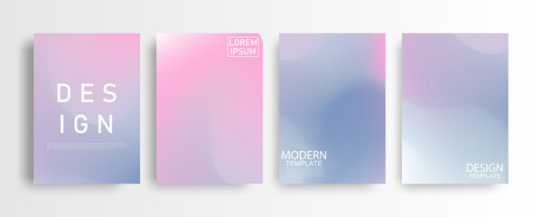 Fototapeta premium Abstract mockup Pastel colorful gradient background A4 concept for your graphic colorful design, Layout Design Template for Brochure