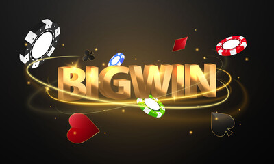 Big win Casino Luxury vip invitation with confetti Celebration party Gambling banner background.